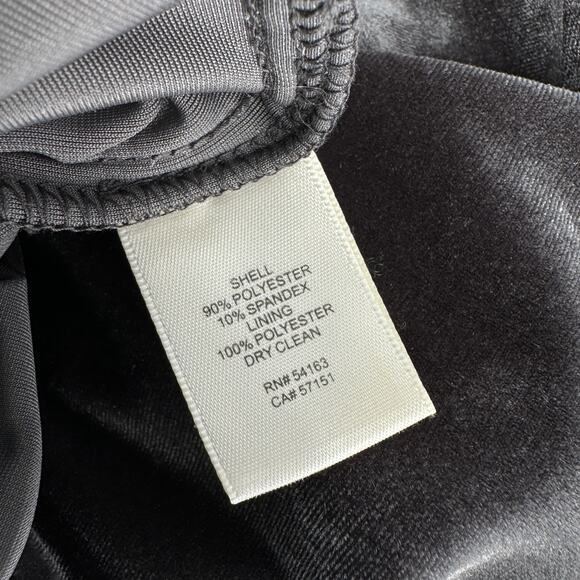 Eliza J Wrap Draped Look‎ Long Sleeves V-neck Velvet Jumpsuit Gray Size 0 - Picture 10 of 12